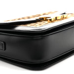 Velvet Calfskin Leopard Print Teen Triomphe Bag Brown Black
