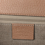 Dollar Calfskin Interlocking G Shoulder Bag Camelia
