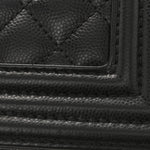 Caviar Quilted Small Boy Flap Black