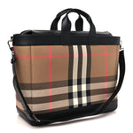 IP Check Nylon Calfskin Ormond Tote Bag Taupe Brown