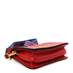 Vitello Daino Flap Crossbody Rosso