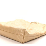 Metallic Calfskin Quilted Small Chanel 22 Light Gold