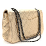 Metallic Aged Calfskin Quilted 2.55 Reissue 227 Flap Pale Gold
