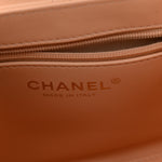 Shiny Aged Calfskin Quilted Nano Kelly Shopper Beige
