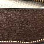 GG Supreme Monogram Textured Dollar Calfskin Web Small Ophidia GG Handbag Beige Ebony New Acero
