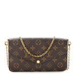 Monogram Pochette Felicie Chain Wallet Fuchsia