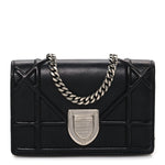 Lambskin Baby Diorama Flap Bag Black