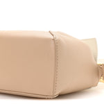Calfskin Mini Puzzle Edge Bag Soft White Paper Craft