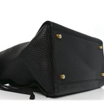 Bullhide Calfskin Medium Ring Bag Black