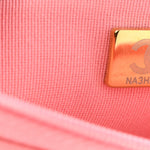 Caviar Quilted Wallet on Chain WOC Pink