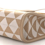 Jacquard Saffiano Triangolo Symbole Embroidered Micro Tote Corda Talco