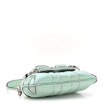 Iridescent Nappa Vertical Matelasse Small Maxi Horsebit Chain Shoulder Bag Iridescent Salvy Green