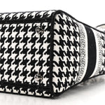 Canvas Houndstooth Embroidered Medium Lady D-Lite Black White