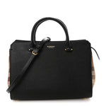 Calfskin Mega Check Small Banwell Tote Black