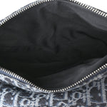 Oblique Mens Saddle Bag Black Blue