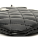 Lambskin Quilted Uniform Crossbody Bag Black