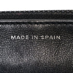 Shiny Aged Calfskin Quilted Mini Nano Kelly Shopper Black