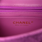 Tweed Quilted Mini Rectangular Flap Purple