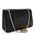 Aged Calfskin Quilted 2.55 Reissue 227 Flap Black