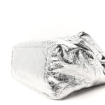 Metallized Arena Calfskin Medium Monaco Chain Shoulder Bag Silver