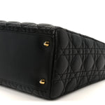 Lambskin Cannage Medium Lady Dior Black