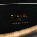 Caviar Quilted Top Handle Slim Vanity With Chain Black