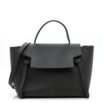 Grained Calfskin Mini Belt Bag Grey