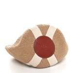 Raffia Large Woody Basket Bag White
