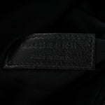 Crinkled Calfskin Matelasse Monogram Medium Niki Chain Satchel Black