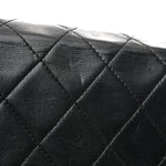 Lambskin Quilted Flap Bag Black