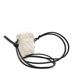 Calfskin Quilted Cambon Small Messenger White Black