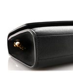 Grain De Poudre Medium Classic Monogram Kate Satchel Black