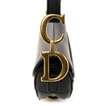 Grained Calfskin Mini Saddle Bag Black