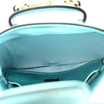 Metallic Calfskin Super Mini Horsebit 1955 Shoulder Bag Light Blue