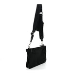 Re-Nylon Saffiano Re-Edition 2000 Double Zip Crossbody Bag Black