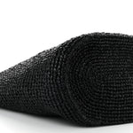 Raffia Woven Large Le Cagole Panier Tote Black