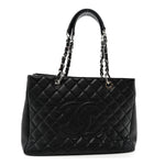Caviar Quilted Grand Shopping Tote GST Black