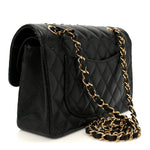 Caviar Quilted Small Double Flap Black