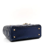 Metallic Lambskin Cannage Small My ABCDior Lady Dior Blue