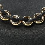 Mellow Nappa Medium Donut Chain Flamenco Knot Clutch Black