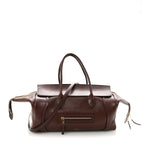 Supple Shiny Lambskin Medium New Luggage Brick