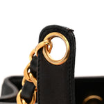 Lambskin CC Flap Shopping Tote Black