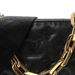 Lambskin Embossed Monogram Coussin PM Black