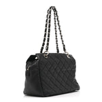 Caviar Quilted Petit Timeless Tote PTT Black