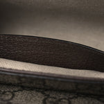 GG Supreme Monogram Textured Dollar Calfskin Web Mini Ophidia Envelope Shoulder Bag Beige Ebony