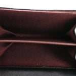 Caviar Quilted Flap Card Holder On Chain Black