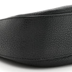 Vitello Phenix Zippered Messenger Hobo Black