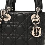 Lambskin Cannage Mini Lady Dior Black