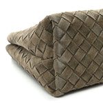 Suede Intrecciato Small Andiamo Shoulder Bag Cypress