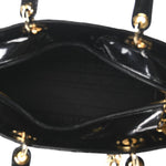 Patent Cannage Large Lady Dior Black